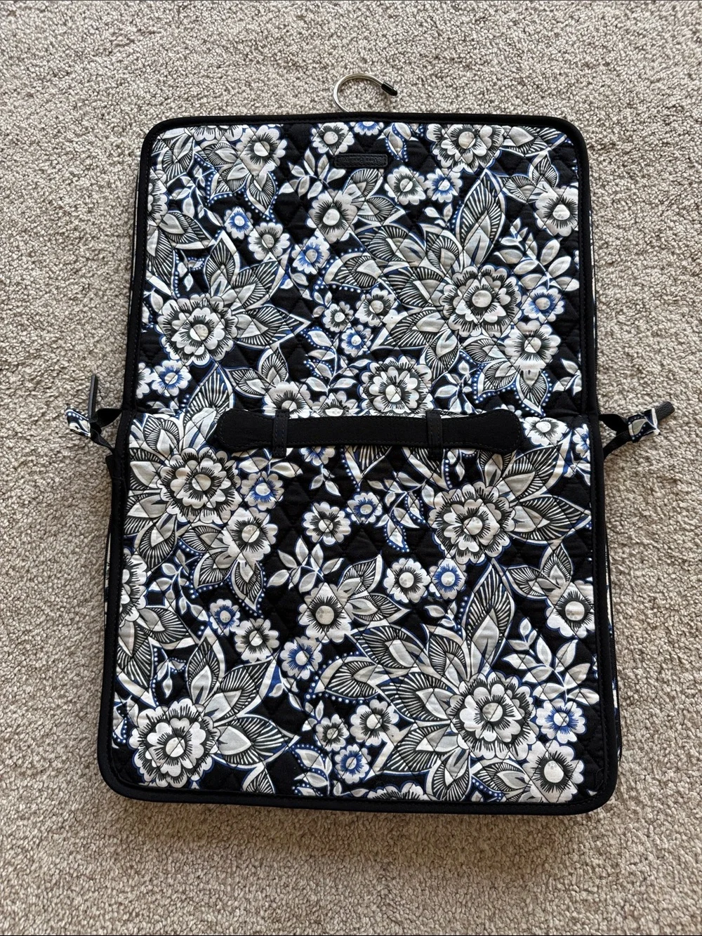 Vera Bradley Hanging Travel Toiletry Bag - Black Floral